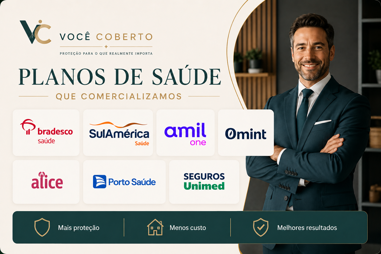 Planos de saúde que comercializamos — Bradesco Saúde, SulAmérica, Amil One, Omint, Alice, Porto Saúde e Seguros Unimed